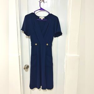 Navy business casual midi dress 👗 XS